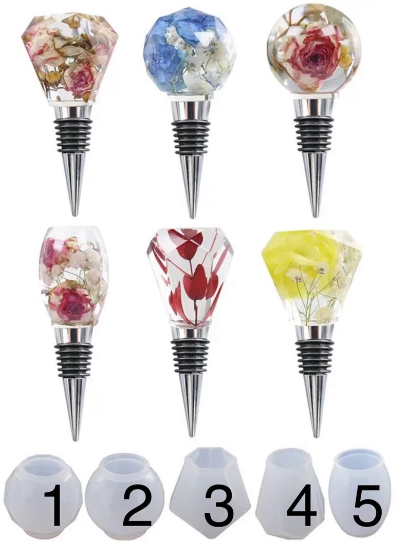 Wine Bottle Stoppers, Bar Decor, Unique Wine Corks, Bouquet ...