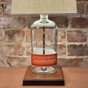 Custom Bulleit Bourbon Bottle Lamp