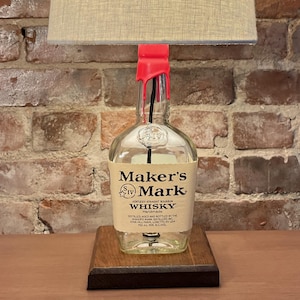 Custom Maker’s Mark Bourbon Whisky Bottle Lamp
