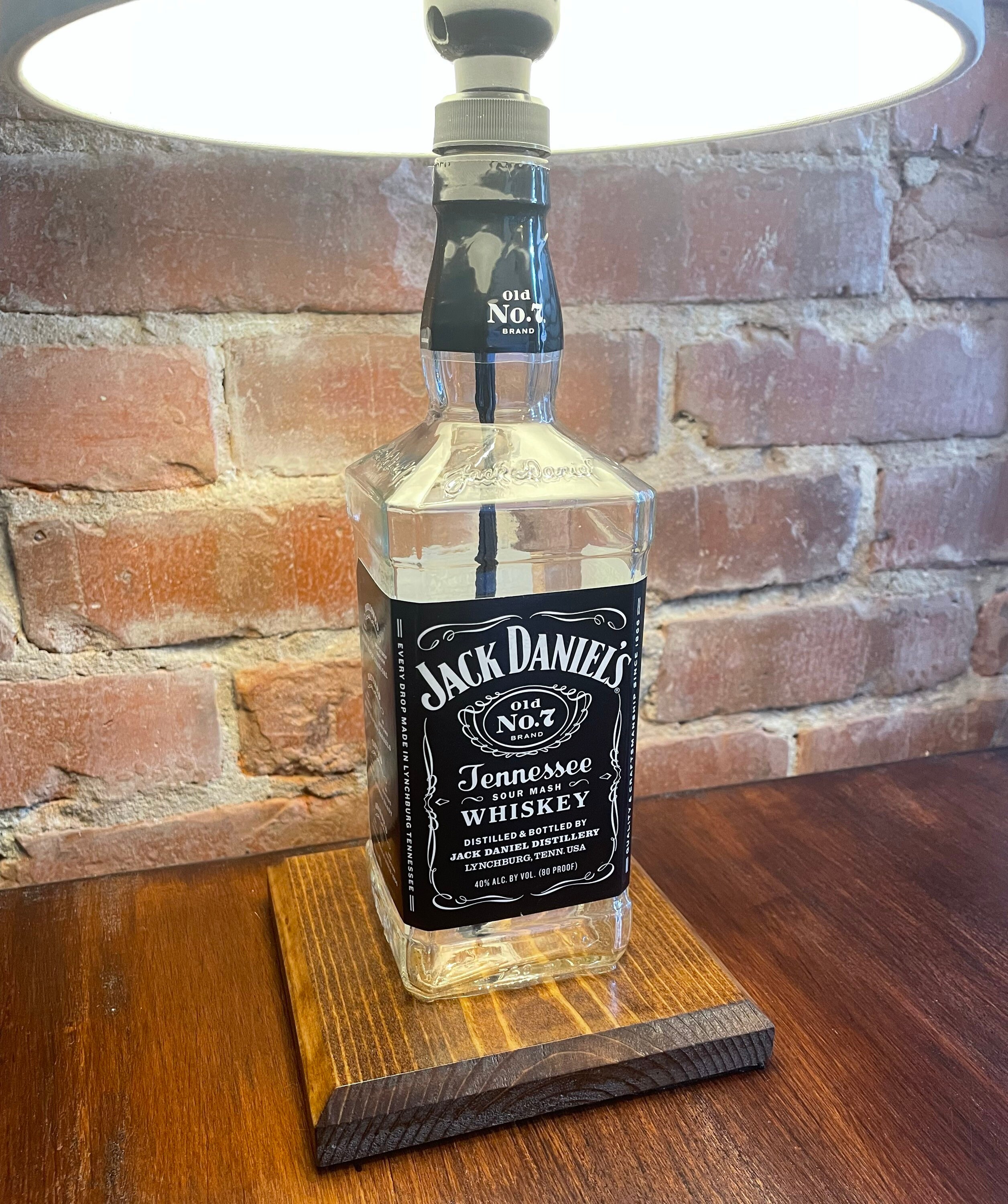 Jack Daniels Whiskey Bottle Lamp - Etsy