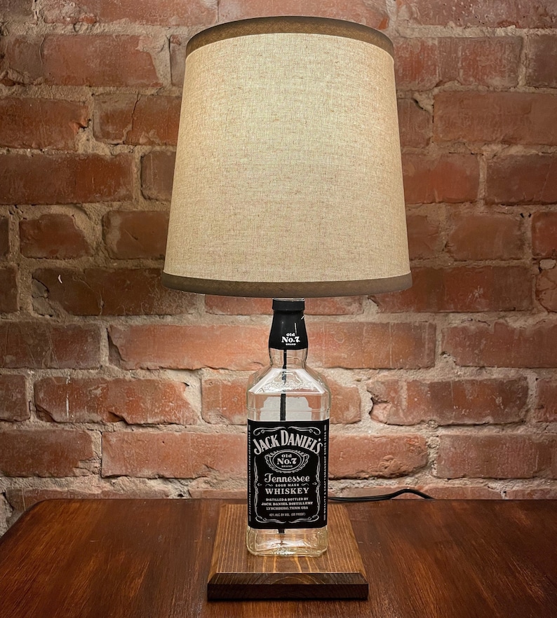 Jack Daniels Whiskey Bottle Lamp Etsy