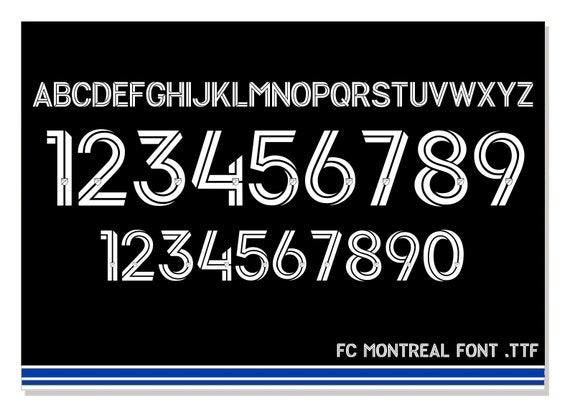 CF Montreal Jersey Font - Etsy