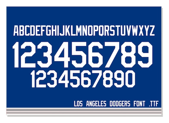 dodgers jersey font