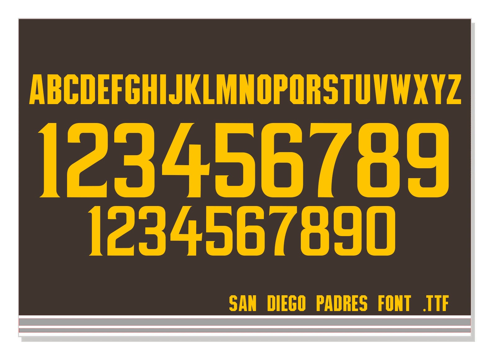 San Diego Padres Jersey Font .TTF - Etsy Finland
