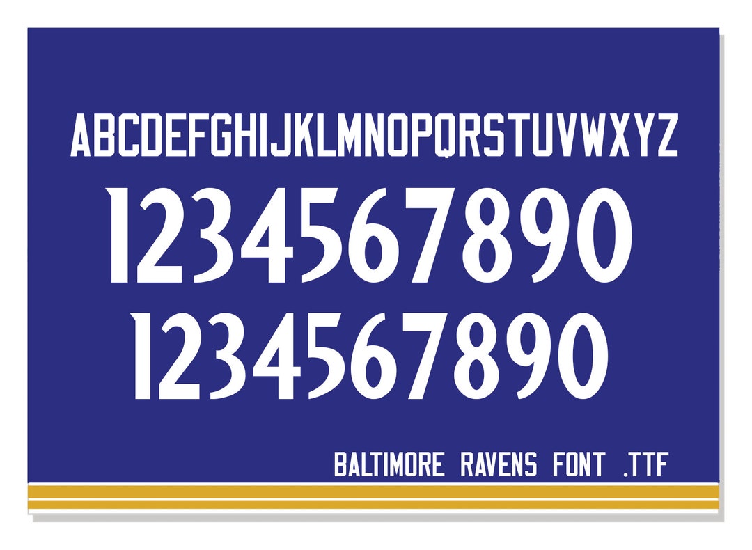 Baltimore Ravens Jersey Font TTF Etsy baltimore-ravens-jersey-font-ttf-etsy