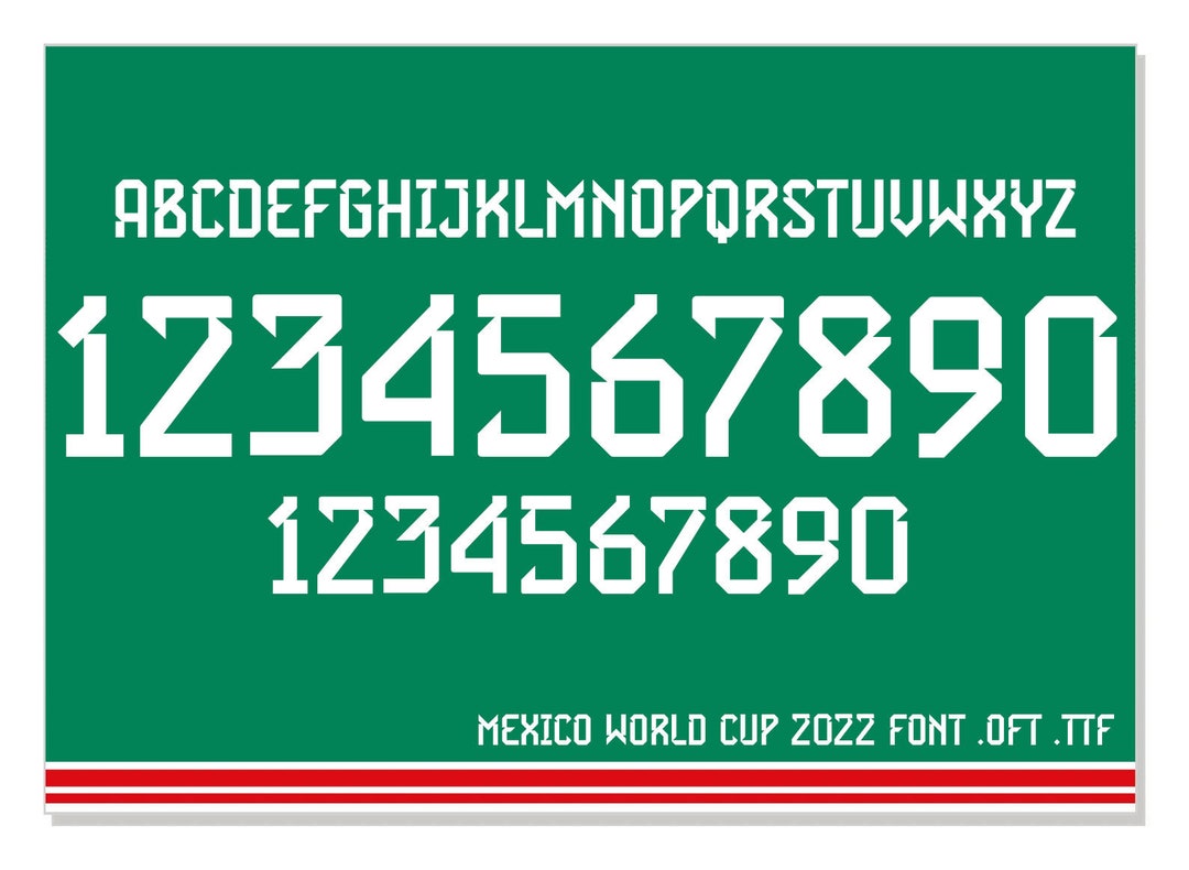 Mexico World Cup 2022 Jersey Font .OFT .TTF Etsy