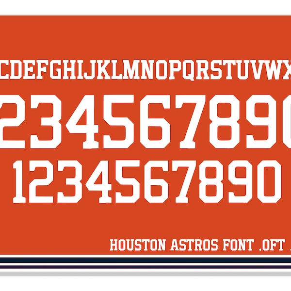 Astros Jersey Font Etsy