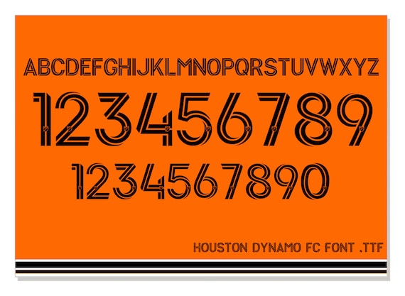 dictador Reflexión Reportero Houston Dynamo FC Jersey Font .TTF - Etsy