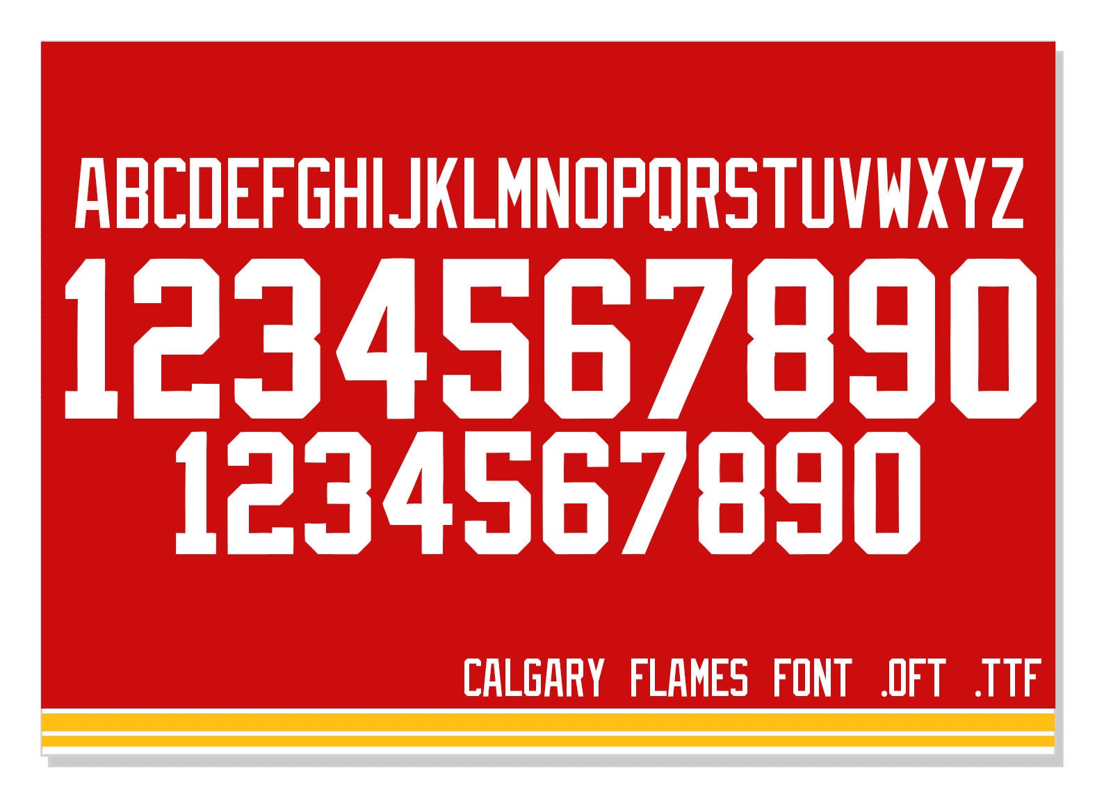 Calgary flames cheap jersey font