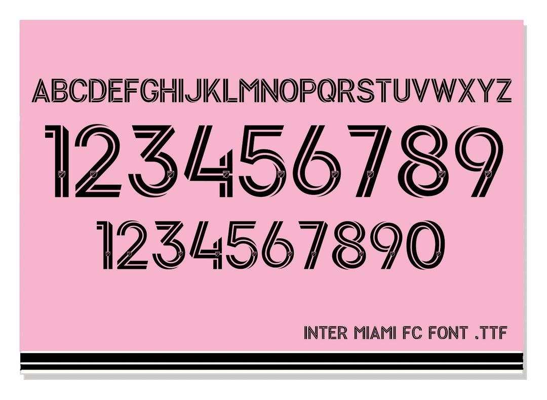 Football Font: Inter Miami 2023-2024 Font in 2023