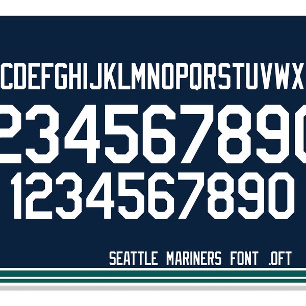 Seattle Mariners Font Etsy