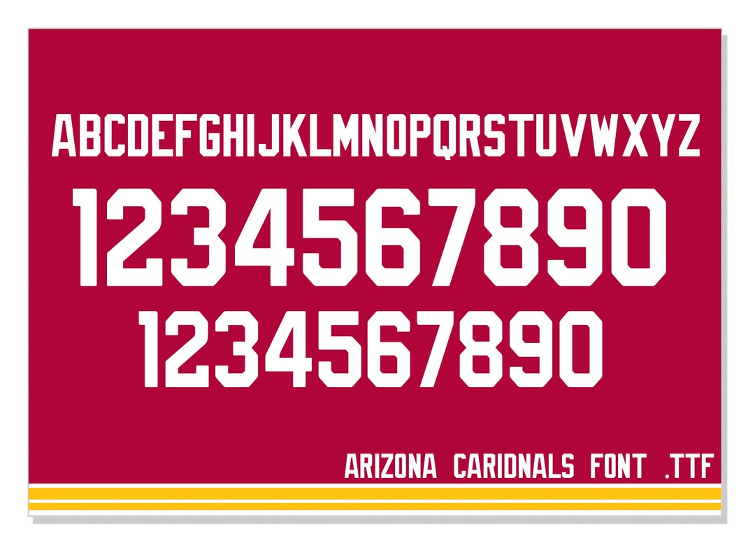 Arizona Cardinals Jersey Font .TTF Etsy