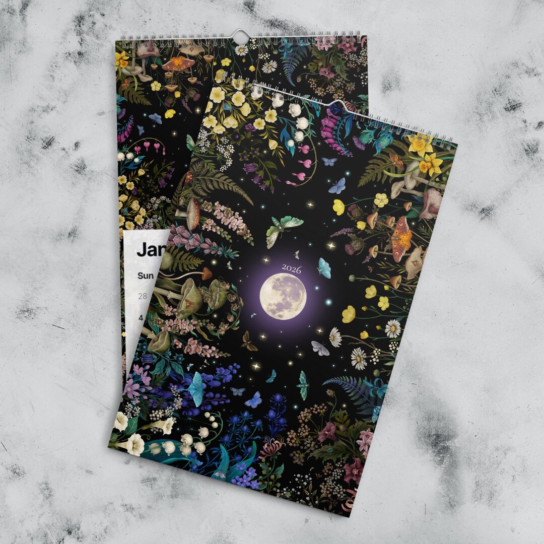 Night Garden Wall Calendar (2026) - Etsy