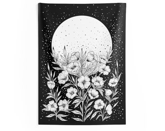 Moon Greeting Indoor Wall Tapestries