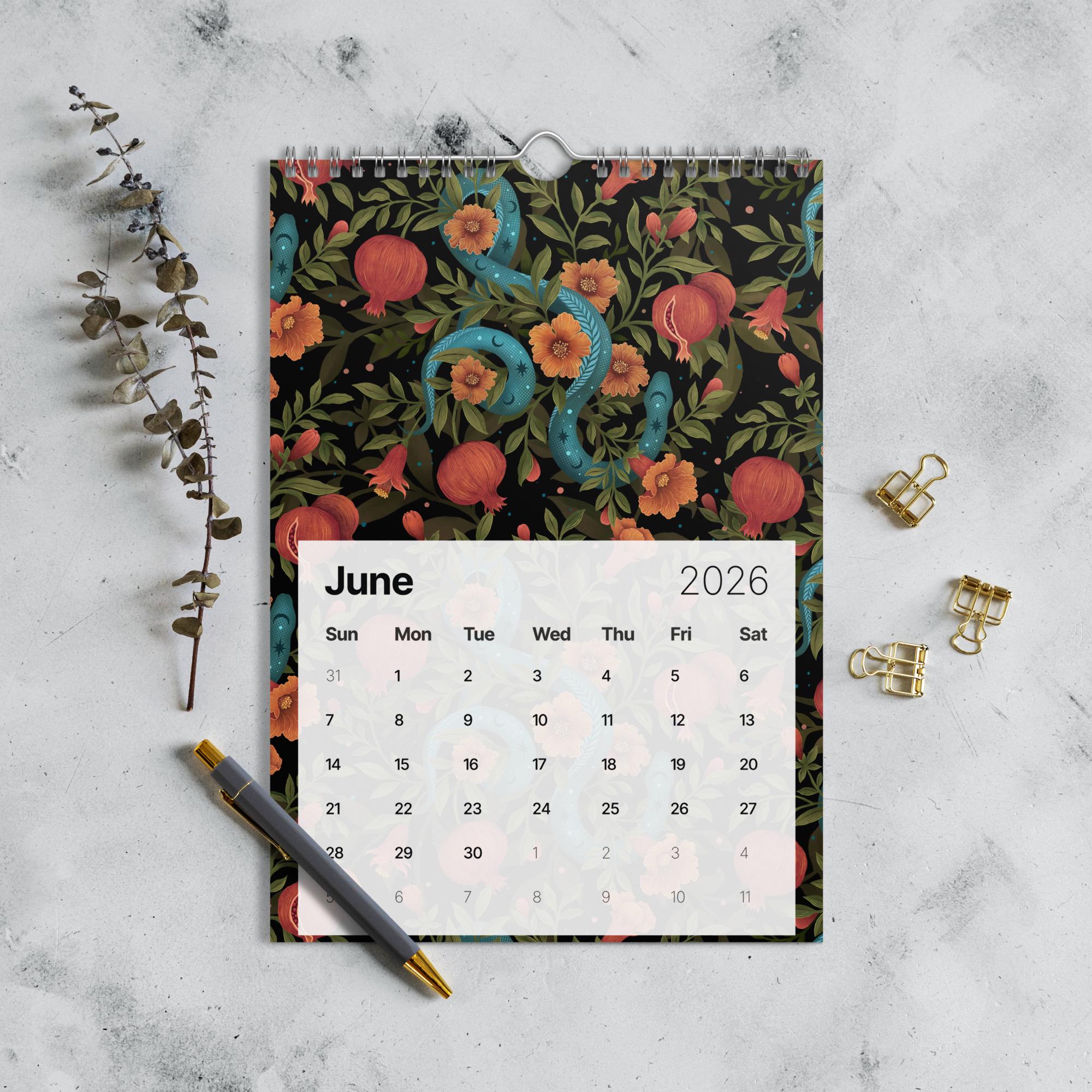 Night Garden Wall Calendar (2026) - Etsy