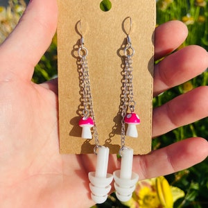 Mushroom Earplug Earrings