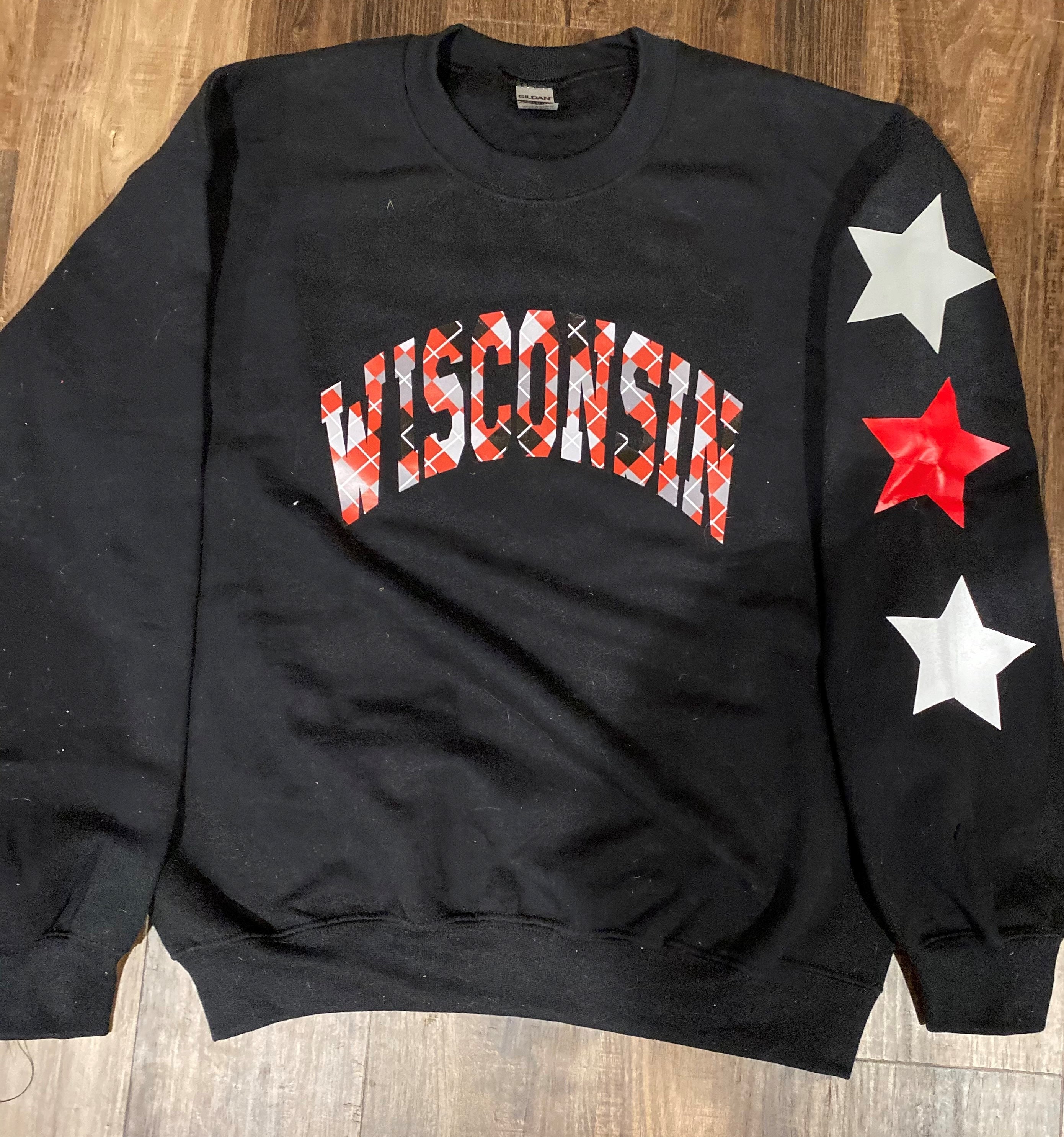 College Crew Neck with Vintage Logo and Stars Etsy