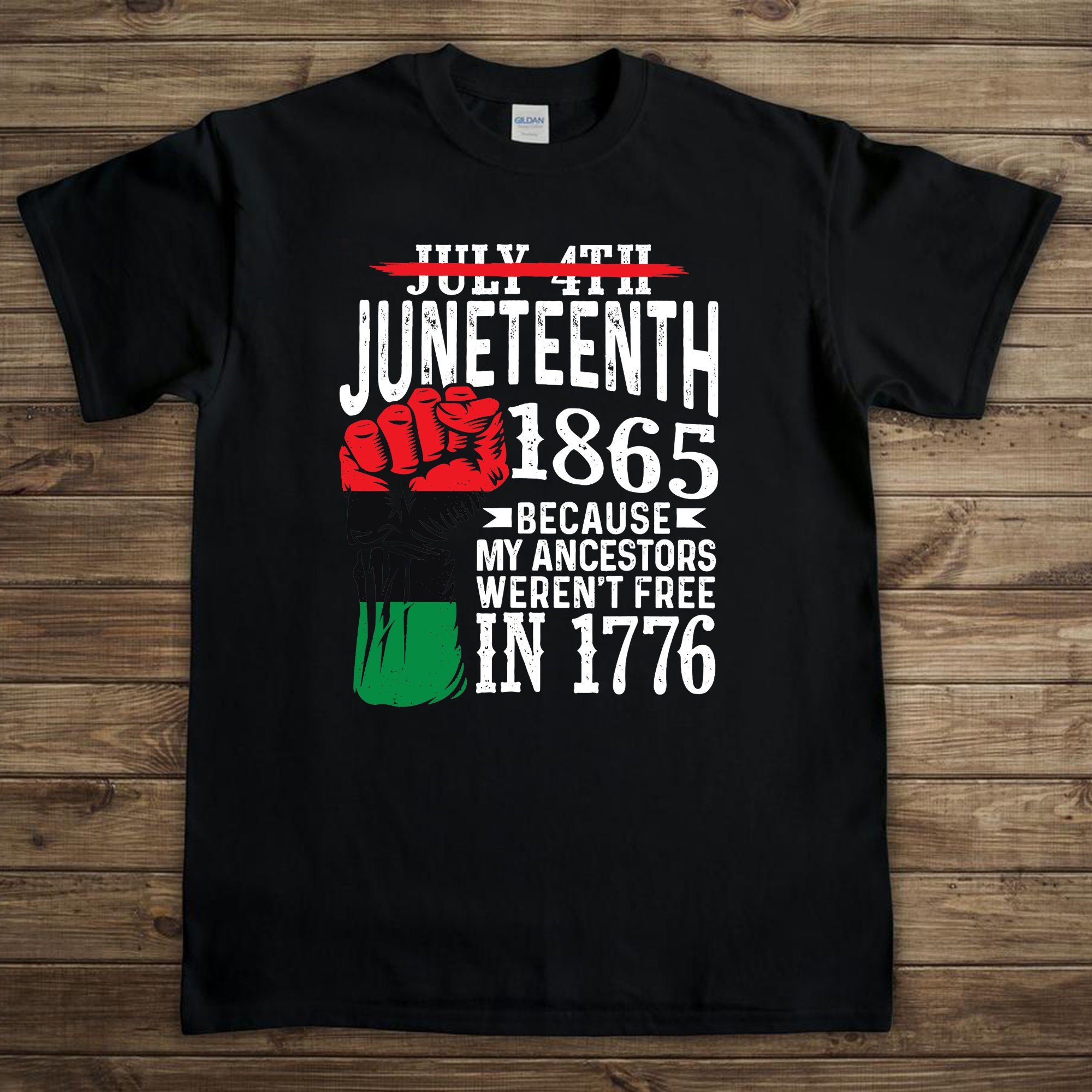 Juneteenth Ancestors T-Shirt Funny Cotton Tee Vintage Unisex T-shirt