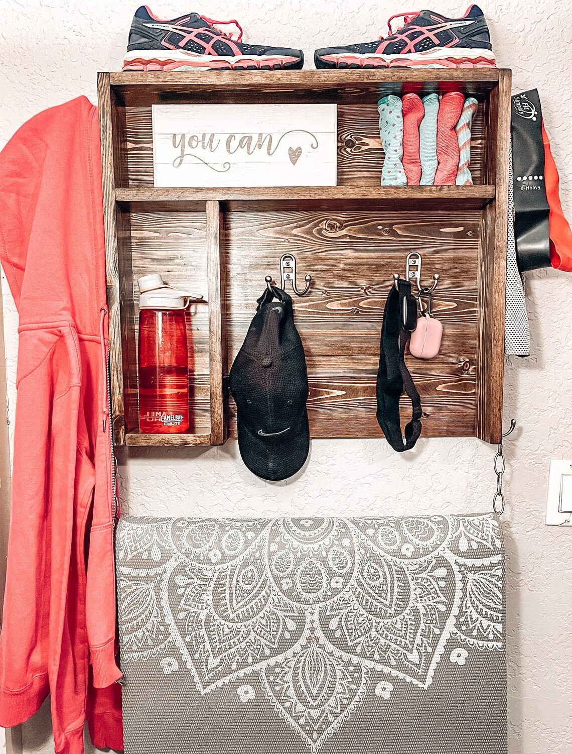 Exercise Accessories Shelving Peloton Wall Shelf Home Gym Etsy