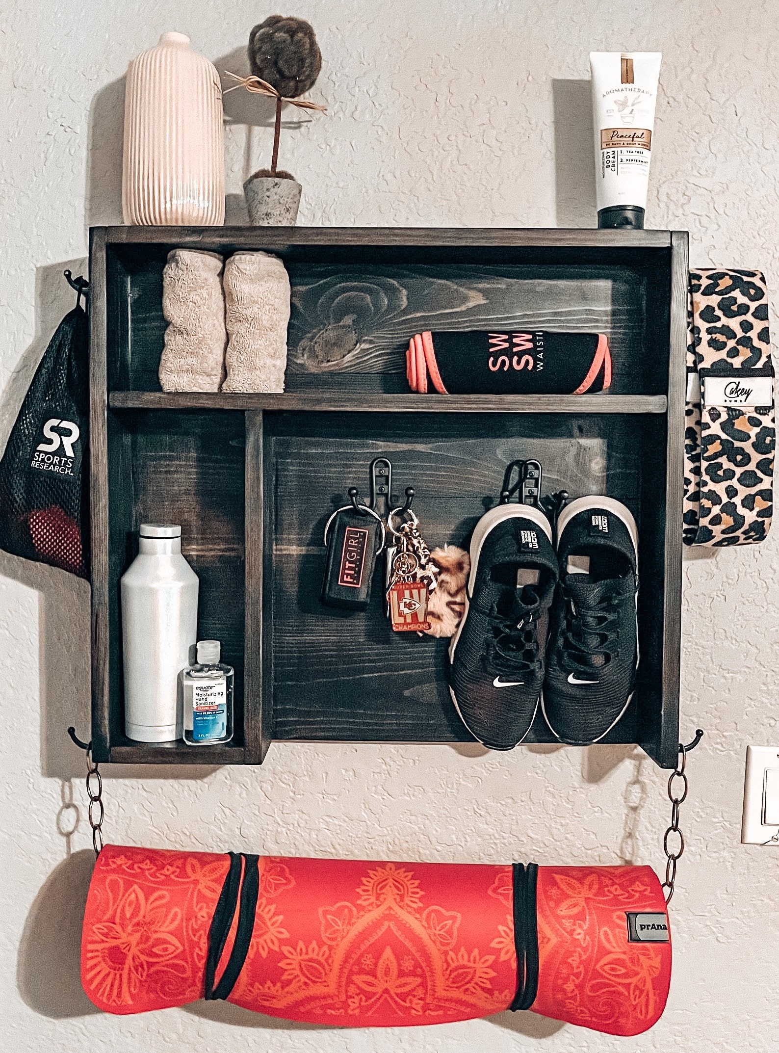 Workout Accessories Wall Shelf Peloton Equipment Holder Etsy