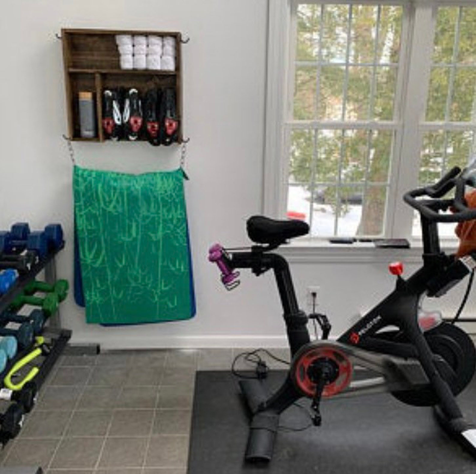 Exercise Accessories Shelving Peloton Wall Shelf Home Gym Etsy