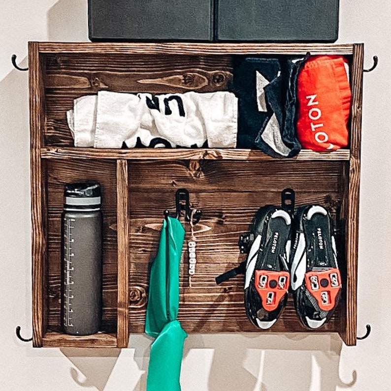 Exercise Accessories Shelving Peloton Wall Shelf Home Gym Etsy