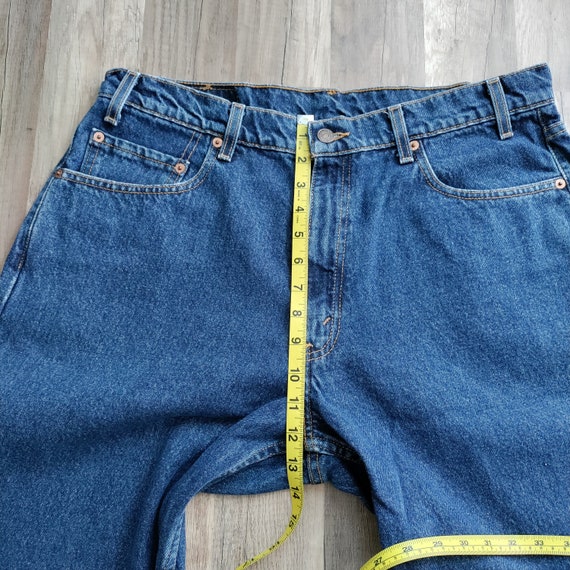 Vintage 90's Levi's 565 36x32 0498 Loose Fit Dark… - image 7