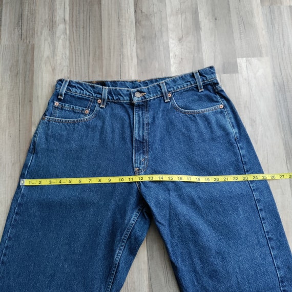 Vintage 90's Levi's 565 36x32 0498 Loose Fit Dark… - image 10