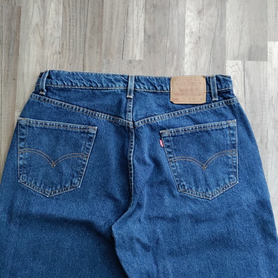 Vintage 90's Levi's 565 36x32 0498 Loose Fit Dark… - image 2