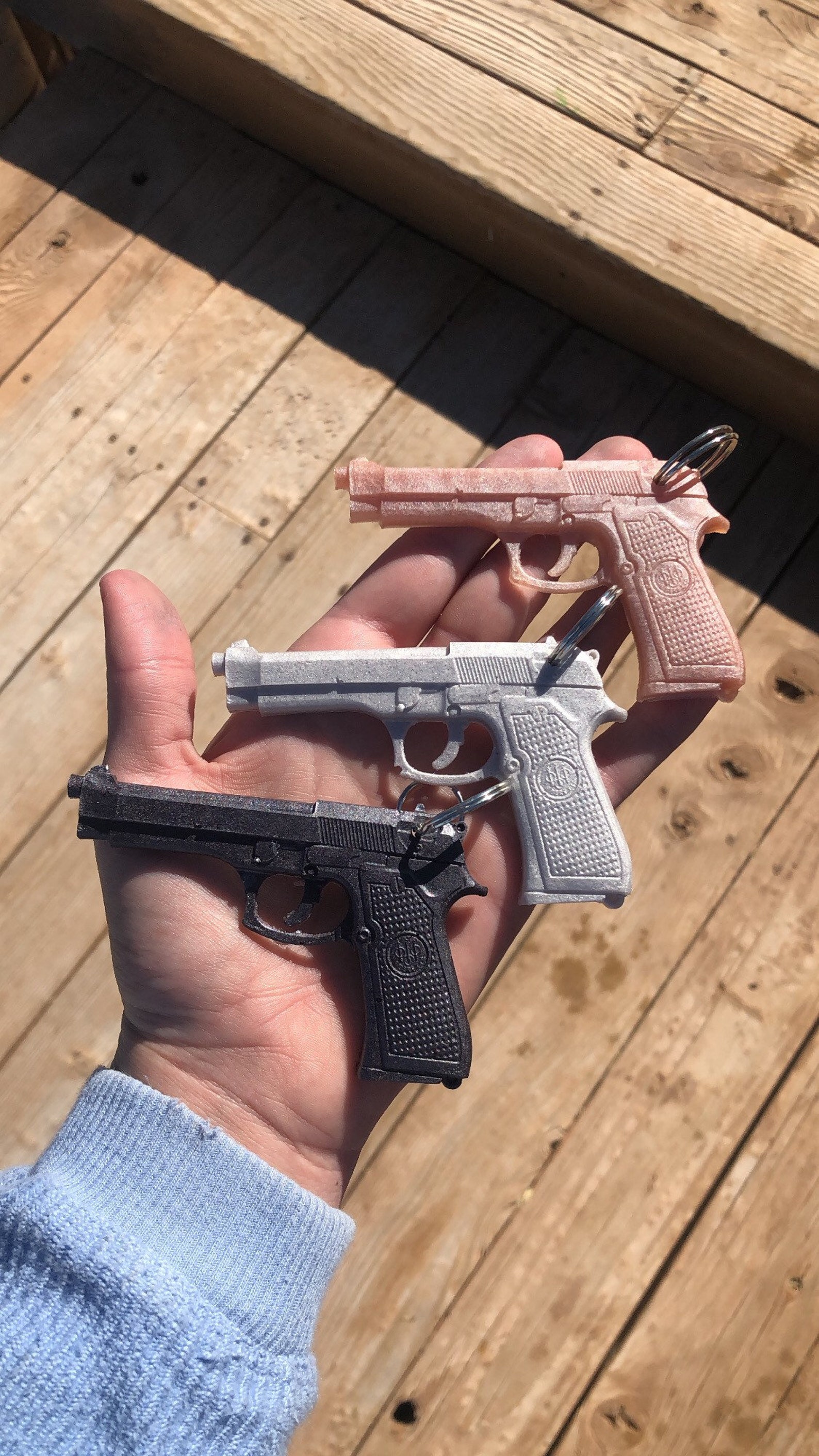 Customizable and Unique Pistol Keychain Etsy