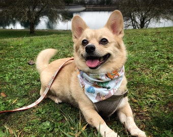 Lama and cactus bandana Single layer flannel bandana for dogs and cats Desert themed tied bandana.