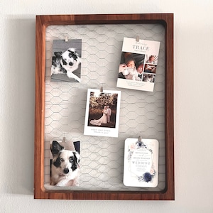 Rustic Chicken Wire Frame,Picture Frame,Jewelry Holder,Wedding Seating Chart,Bow Holder, Farmhouse Decor, Greeting Card Holder, Christmas