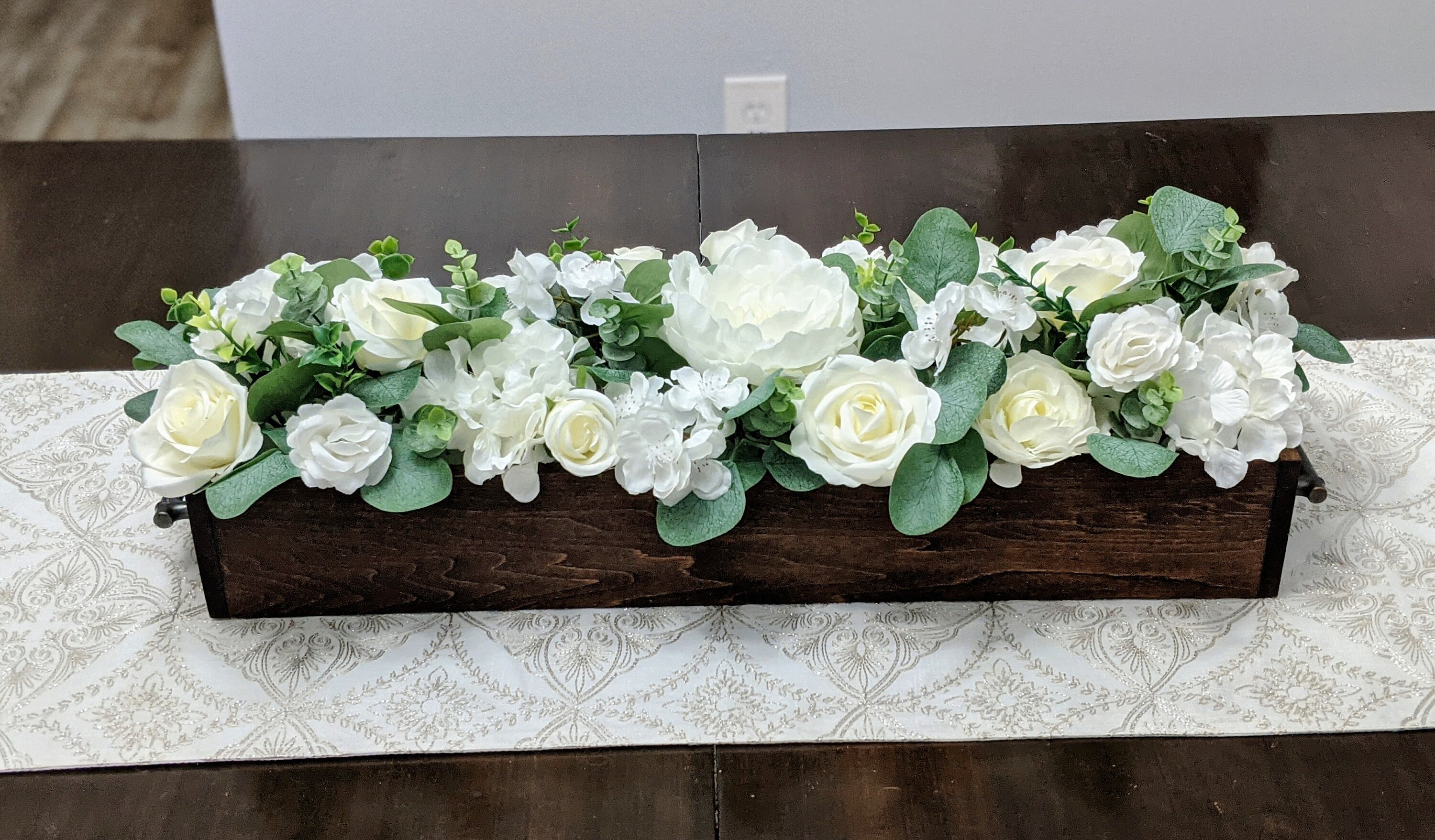 Cream and White Dining Room Centerpiece Farmhouse Table Etsy