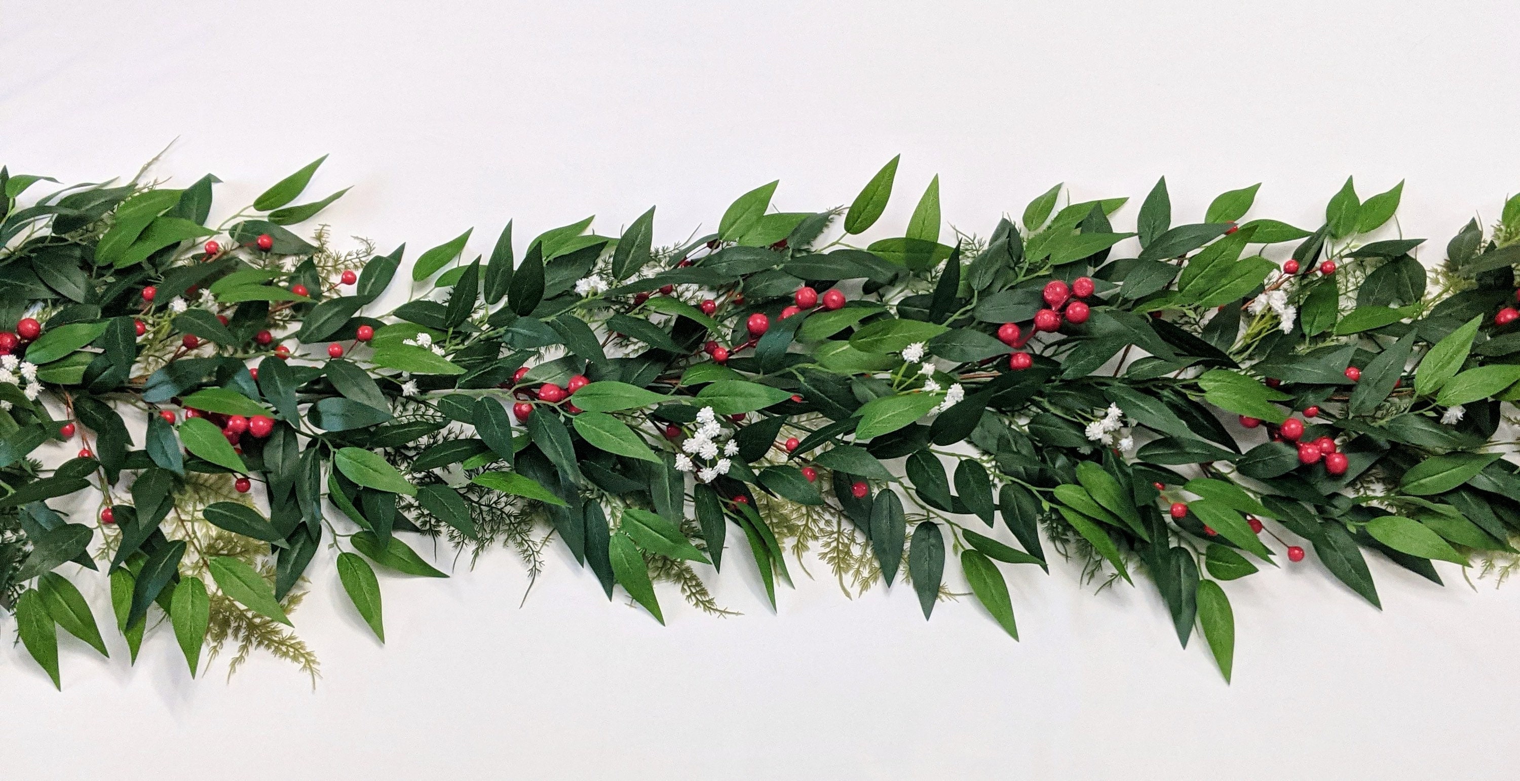 Winter Garland With Red Berries