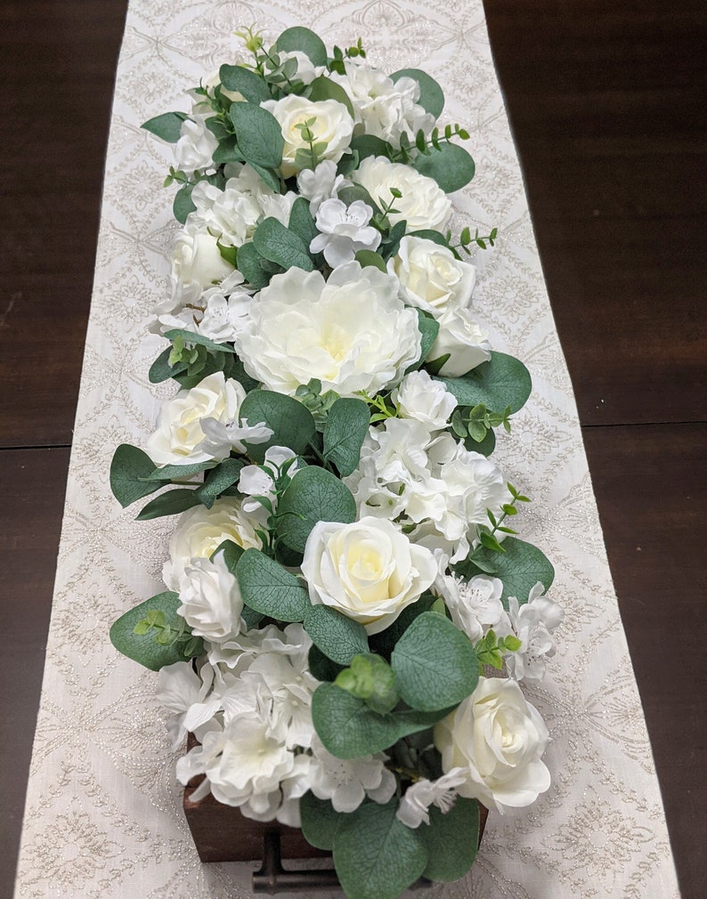 Cream and White Dining Room Centerpiece Farmhouse Table Etsy