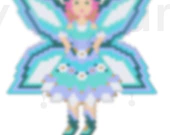Fairy brick stitch pattern for beading, beaded doll tutorial