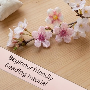 Sakura Peyote Pattern, Beaded Cherry Blossom beading Tutorial (PDF) image 10