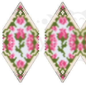 Roses peyote pod pattern for seed beads  +  Basic crystalpod beading tutorial
