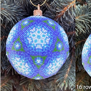 Peyote 3d ball pattern for beading -  Hydrangea 21PBL018 16 rows