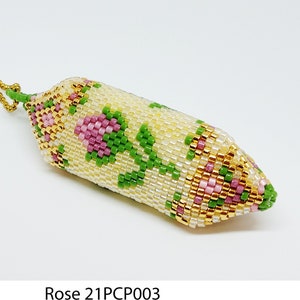 Peyote 3drop pod pattern for beading - Rose 21PCP003