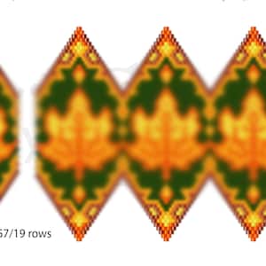 Fall Beadwork Tutorial - 3D Peyote Pod Pattern with Autumn Leaves in Orange