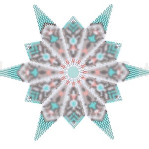 Motif étoiles peyotl gris à 3 gouttes pour perles - Tutoriel pour débutants