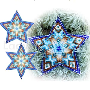 Chrystmas ornament beading tutorial - Peyote star pattern  + basic peyote star tutorial