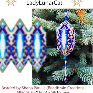 Christmas ornament beading tutorial -Peyote 3d pod pattern Atlantis  - DIY winter tutorial