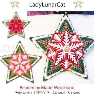 Weihnachtsstern Ornament Anleitung - Peyote Stern Muster - DIY Weihnachtsstern