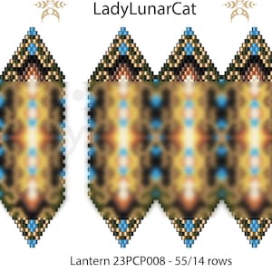 Peyote pod pattern for seed beads, Lantern beadwoven, Lantern beading tutorial