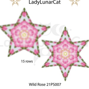 Beaded star pattern for beading - Wild Rose 21PS007 15 rows