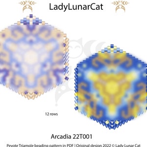 Bohemian peyote triangle earrings pattern for beading
