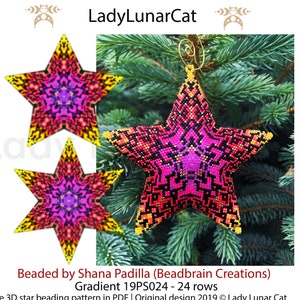 Christmas ornament beading tutorial - Peyote star pattern - DIY mandala