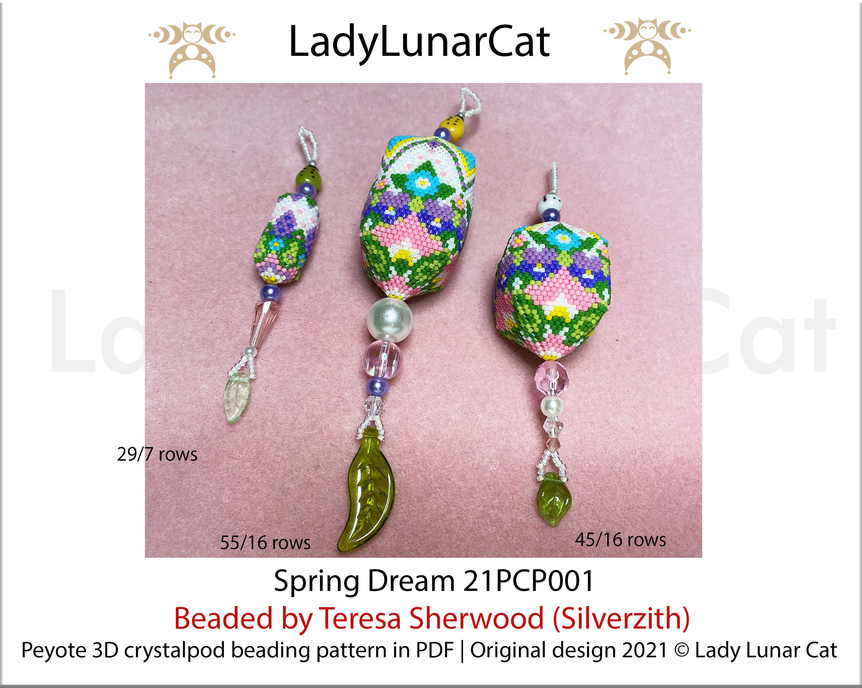 Peyote 3drop Pod Pattern for Beading - Spring Dream 21PCP001 - Etsy